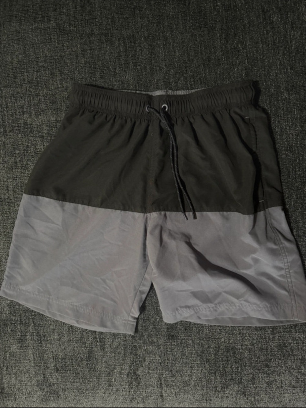 George Black and Gray Two-Tone Swim Trunks